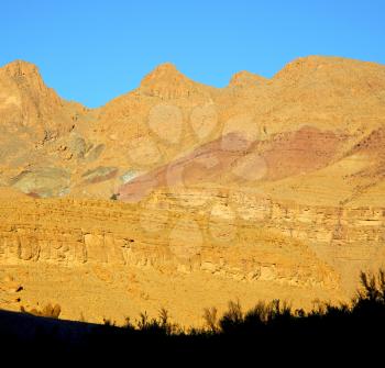 in   africa morocco the atlas dry mountain ground isolated hill valley