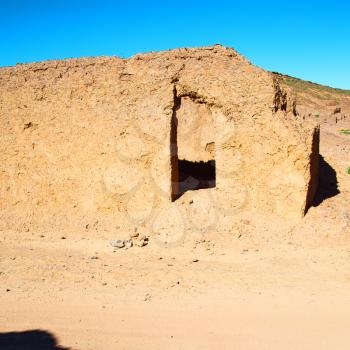 moroccan old wall and brick in antique city