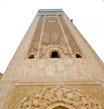  muslim in  mosque the history  symbol   morocco  africa  minaret   religion and  blue    sky