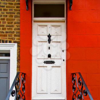 notting hill in london england old suburban and antique        wall door 