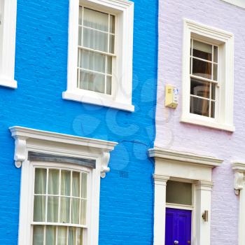 notting hill in london england old suburban and antique    wall door 