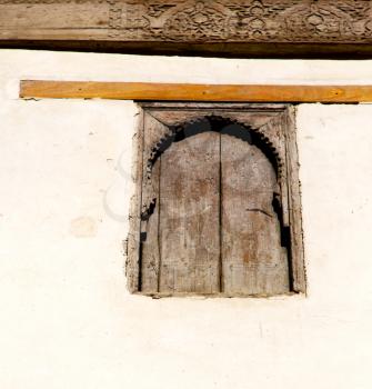  window in morocco africa and old construction wal brick historical