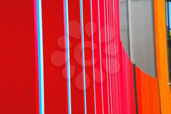 blue red  abstract metal in englan london railing steel and background