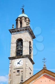 ancien clock tower in italy europe old  stone   and bell