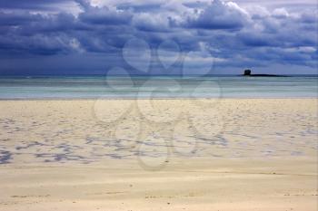 mountain  sand isle beach sky and rock in indian ocean madagascar