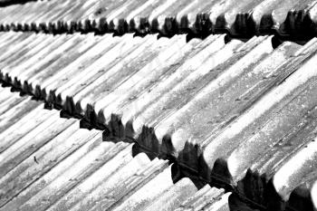 old roof in italy the line and texture of diagonal architecture