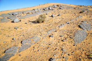 of morocco sahara and rock  stone sky