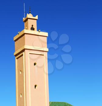 in maroc africa minaret and the blue sky