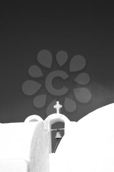 in santorini greece old construction and      the sky