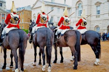 in london england horse and cavalry for       the queen