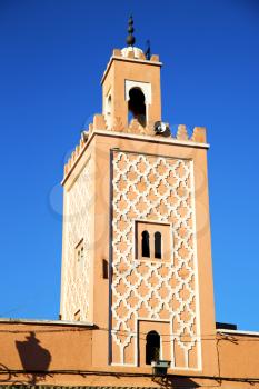 in maroc africa      minaret  and the blue  sky