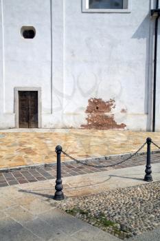 street santo antonino lombardy italy  varese abstract   pavement of a curch and marble