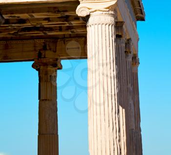 in greece    the old architecture    and historical place parthenon          athens