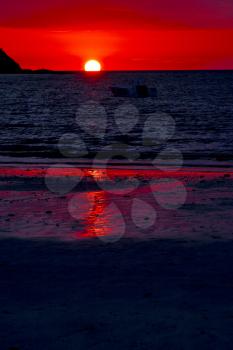 sunset  lagoon peace and coastline in madagascar nosy be

