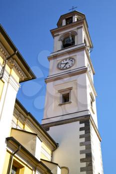 vedano olona old abstract in  italy   the   wall  and church tower bell sunny day 