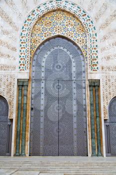 historical in  antique building door morocco     style africa   wood and metal rusty
