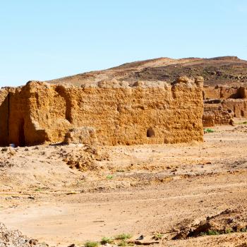 sahara africa in morocco the old contruction and the historical village 