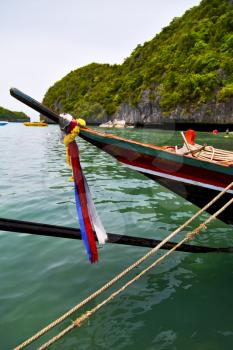  asia in the  koh phangan bay isle white  beach    rocks  boat   thailand  and south china sea anchor