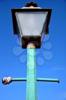  street lamp and a bulb in the sky arrecife teguise lanzarote spain
