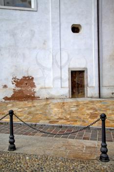  italy  lombardy     in  the santo antonino   old   church  closed brick tower     wall