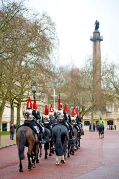 in london england horse and cavalry for       the queen