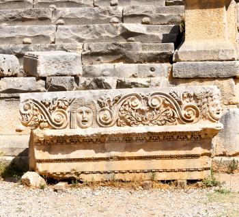 myra    in    turkey europe    old roman necropolis and indigenous tomb stone