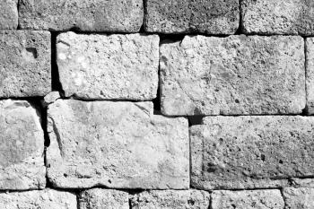 in greece      abstract texture of a    ancien wall and ruined brick