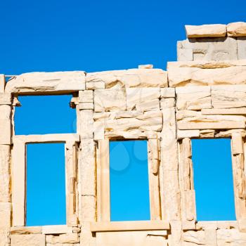 in greece the old architecture and historical place parthenon          athens