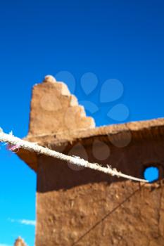 moroccan old wall and brick in antique city