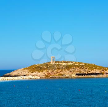 from       the    boat greece islands in     mediterranean sea and sky