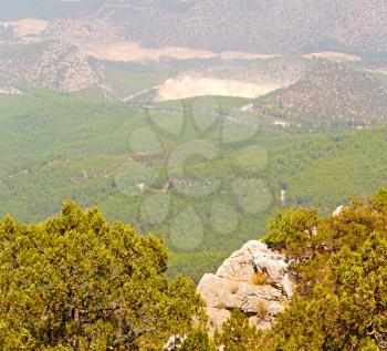 anatolia    from    the hill in asia turkey termessos old architecture and nature 