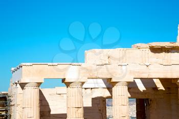 in  greece    the old architecture    and historical place parthenon          athens