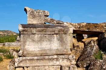  pamukkale    old       construction     in asia turkey the column  and the roman temple 