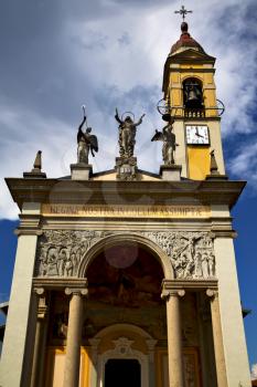  in cairate varese italy   the old wall terrace church watch bell clock tower  