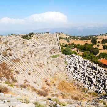     the    hill in asia turkey selge old architecture ruins and nature 