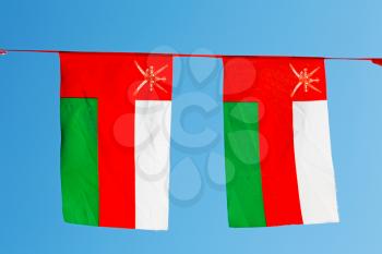 and the cloudy sky in oman waving flag 