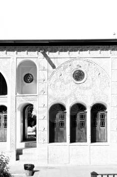 blur in iran kashan the old persian architecture window and glass in background