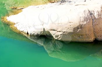   oman old mountain and water in canyon wadi oasi nature paradise