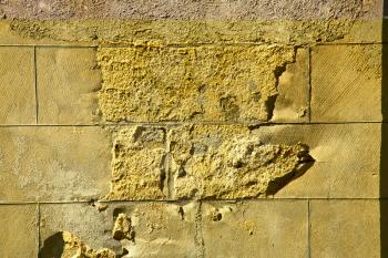 mornago lombardy italy  varese abstract   wall of a curch broke brike pattern  