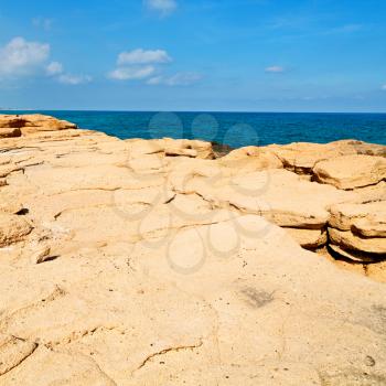  relax near sky in oman coastline sea ocean  gulf rock and beach