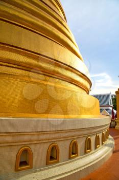 kho samui bangkok in thailand incision of the buddha gold    temple