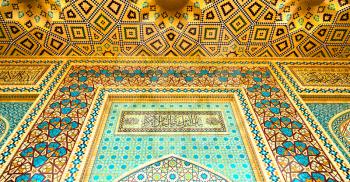 blur in iran abstract texture of the  religion  architecture mosque roof persian history
