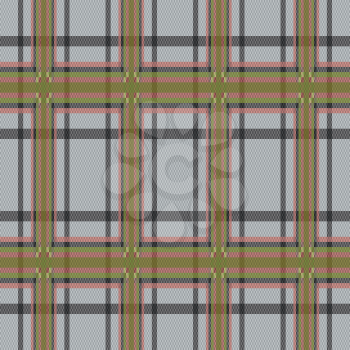 Rectangular seamless brown and gray vector pattern as a tartan plaid