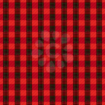 Seamless checkered vector red pattern with dark and bright lines