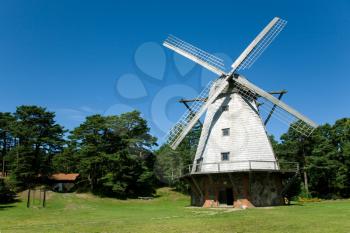 beautiful windmill at Ventspils, Latvia
