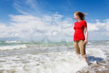 Girl watching the sea
