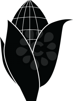 simple flat black corn icon vector