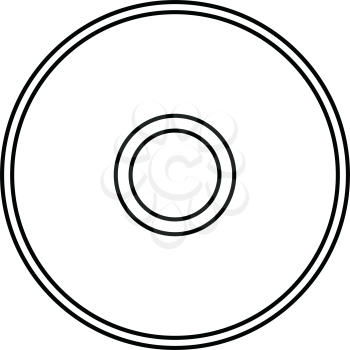 Simple thin line cd icon