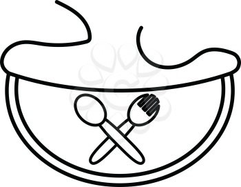 simple thin line kids apron icon vector