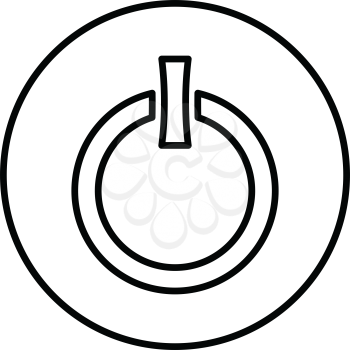 simple thin line switch on button icon vector